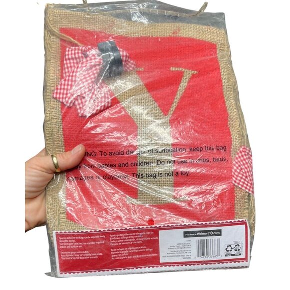 Burlap Merry Christmas Banner / Sign 10 Foot Red & Green Seasonal Holiday Decor‎ - Picture 6 of 6